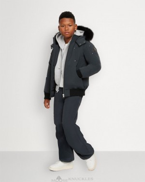 Kids' Moose Knuckles Original Bomber Bomber Jackets Granite | 36524BAGV