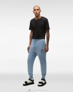 Men Moose Knuckles Brooklyn Jogger Trousers Windy Blue | EJ2189306