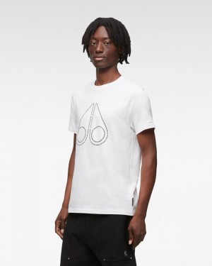 Men Moose Knuckles Gerrard Tee Tees White | JW1703489