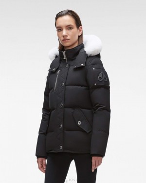 Women Moose Knuckles Original 3q Shearling Jackets Navy / Black Shearling | KI5768431